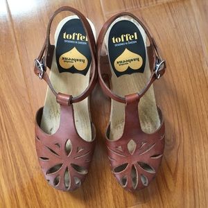 Swedish Hasbeens Lacy Sandal Clog